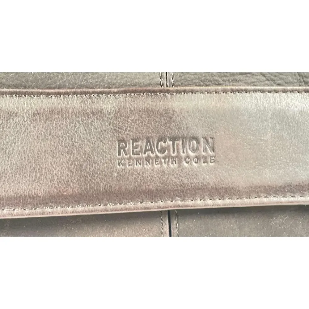 KENNETH COLE REACTION RISKY BUSINESS LEATHER MESSENGER CROSSBODY BAG
